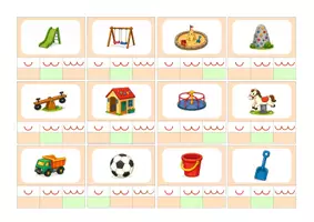 Vorschau - Spiele - Sprachförderung Sprachfit Silbenklammerkarten Spielplatz - Seite 1