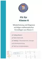 Vorschau - Arbeitsblätter - Fit für Klasse 6 - Einstiegsdiagnose - Deckblatt