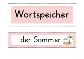 Vorschau - Bildkarten - Sommer - Wortspeicher - Seite 1