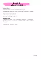 Vorschau - Arbeitsblätter - Übungsstunde Subjekt (Satzglied, Satzglieder) - Klasse 7 - Seite 1