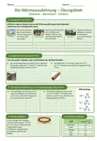 Vorschau - Unterrichtsreihen - Wärmeausdehnung - Physik Sek I - Arbeitsblätter inkl. Lösungen - Seite 1