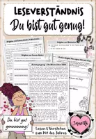 Vorschau - Arbeitsblätter - Du bist gut genug | Leseverständnis zum Hit des Jahres | Klasse 3-5 - Deckblatt