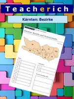 Vorschau - Arbeitsblätter - Kärnten: Bezirke und Statutarstädte - Deckblatt