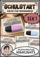 Vorschau - Anderer Materialtyp - Geschenk Neues Schuljahr Highlighter - Deckblatt