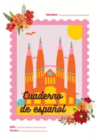 Aperçu - Affichage - Pages de garde pour cahier d'espagnol - Page de couverture