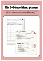 Vorschau - Arbeitsblätter - AES-Unterrichtsstunde: Ein 3-Gänge Menu planen - Deckblatt