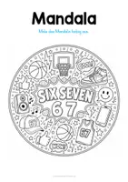 Vorschau - Mal- und Bastelvorlagen - 10 Mandalas zum Trend „Six Seven“ - Seite 3