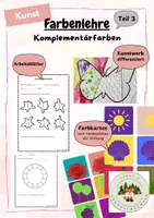Vorschau - Mal- und Bastelvorlagen - Farbenlehre 3 - Komplementärfarben - Deckblatt