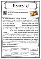 Vorschau - Unterrichtsreihen - Bouzouki Lückentext mit Wortspeicher Hörverstehen und Suchsel - Seite 1