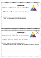 Vorschau - Arbeitsblätter - Farbenlehre 1 - Farbkreis nach Itten - Seite 3
