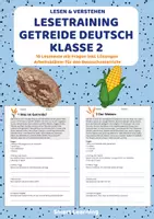 Vorschau - Stundenentwürfe - Leseverständnis Getreide – Klasse 2 | 10 Lesetexte mit Fragen & Lösungen - Deckblatt