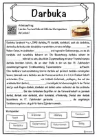 Vorschau - Unterrichtsreihen - Darbuka Lückentext mit Wortspeicher Hörverstehen und Suchsel - Seite 1