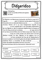 Vorschau - Unterrichtsreihen - Didgeridoo Lückentext mit Wortspeicher Hörverstehen und Suchsel - Seite 1