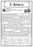 Vorschau - Unterrichtsreihen - E-Gitarre Lückentext mit Wortspeicher Hörverstehen und Suchsel - Seite 1