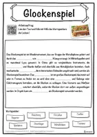 Vorschau - Unterrichtsreihen - Glockenspiel Lückentext mit Wortspeicher Hörverstehen und Suchsel - Seite 1