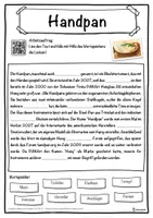 Vorschau - Unterrichtsreihen - Handpan Lückentext mit Wortspeicher Hörverstehen und Suchsel - Seite 1