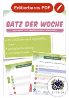 Vorschau - Interaktives Material - Editierbares PDF: Satz der Woche (AB 1) - Deckblatt