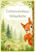 Vorschau - Poster - Eichhörnchenklasse - Wimpelkette "HERZLICH WILLKOMMEN" - Deckblatt