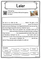 Vorschau - Unterrichtsreihen - Leier Lückentext mit Wortspeicher Hörverstehen und Suchsel - Seite 1