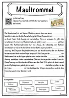 Vorschau - Unterrichtsreihen - Maultrommel Lückentext mit Wortspeicher Hörverstehen und Suchsel - Seite 1