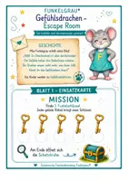 Vorschau - Spiele - Spiel Escape- Room mit Gefühlen für die Grundschule - Deckblatt