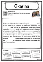 Vorschau - Unterrichtsreihen - Okarina Lückentext mit Wortspeicher Hörverstehen und Suchsel - Seite 1