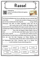 Vorschau - Unterrichtsreihen - Rassel Lückentext mit Wortspeicher Hörverstehen und Suchsel - Seite 1
