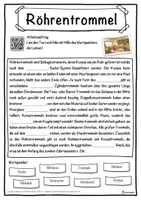 Vorschau - Unterrichtsreihen - Röhrentrommel Lückentext mit Wortspeicher Hörverstehen und Suchsel - Seite 1