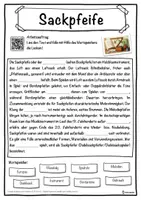 Vorschau - Unterrichtsreihen - Sackpfeife Lückentext mit Wortspeicher Hörverstehen und Suchsel - Seite 1
