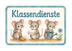 Vorschau - Präsentationen/Tafelbilder - Mäuseklasse - Klassendienste - Schilder & Dienstkärtchen - Seite 2