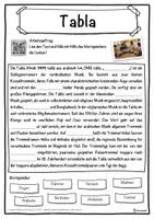 Vorschau - Unterrichtsreihen - Tabla Lückentext mit Wortspeicher Hörverstehen und Suchsel - Seite 1