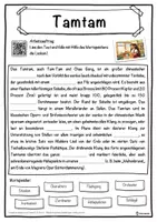 Vorschau - Unterrichtsreihen - Tamtam Lückentext mit Wortspeicher Hörverstehen und Suchsel - Seite 1