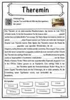 Vorschau - Unterrichtsreihen - Theremin Lückentext mit Wortspeicher Hörverstehen und Suchsel - Seite 1
