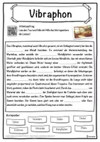 Vorschau - Unterrichtsreihen - Vibraphon Lückentext mit Wortspeicher Hörverstehen und Suchsel - Seite 1