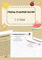 Vorschau - Aufgabenkarten - Ferien Plaudertasche + Steckbriefe - Deckblatt