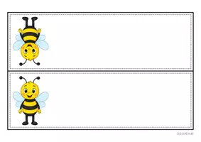 Vorschau - Mal- und Bastelvorlagen - Bienenklasse - Namensschilder (Klassentier) - Seite 2