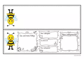 Vorschau - Mal- und Bastelvorlagen - Bienenklasse - Namensschilder (Klassentier) - Seite 3