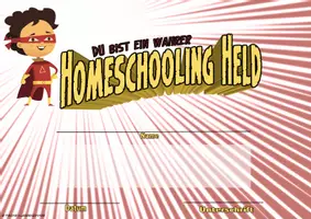Vorschau - Bildkarten - Homeschooling Held/-in Urkunde für Kinder und Eltern - Seite 3