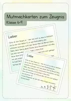 Vorschau - Poster - Mutmachkarten zum Zeugnis - Deckblatt