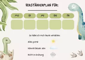 Vorschau - Arbeitsblätter - Verstärkerplan Dino - Deckblatt