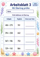 Vorschau - Arbeitsblätter - Fehler finden schriftliche Addition | Mathematik Klasse 3 | 6 Arbeitsblätter als PDF - Seite 3