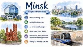 Vorschau - Arbeitsblätter - Arbeitsblätter zum Thema "Minsk" (Lückentext, Hörverstehen) + Lösung & MP3 + Infografik - Seite 3