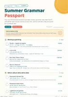 Vorschau - Fördermaterial/Inklusion - Summer Grammar Passport – Ferien-Checkliste Englisch 5. Klasse Gymnasium | Grammatik wiederholen (LehrplanPLUS Bayern) - Deckblatt