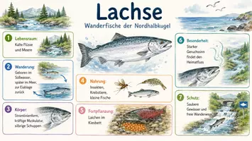 Vorschau - Arbeitsblätter - Arbeitsblatt "Lachse" + Onlineübung & MP3 + Infografik - Seite 2