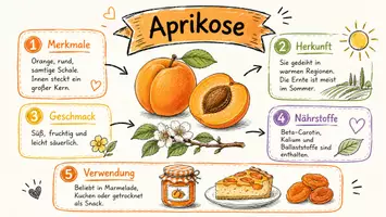 Vorschau - Arbeitsblätter - Arbeitsblätter zum Thema "Aprikose" + Lösung & MP3 + Mindmap + Infografik - Seite 1