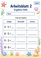Vorschau - Arbeitsblätter - Einmaleins mit Platzhaltern | Mathematik Klasse 3 | 6 Arbeitsblätter als PDF - Seite 2