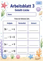 Vorschau - Arbeitsblätter - Einmaleins mit Platzhaltern | Mathematik Klasse 3 | 6 Arbeitsblätter als PDF - Seite 3