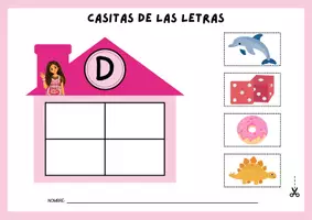 Vista previa - Hojas de trabajo - Casitas de las letras: clasifica palabras por su inicial - página 3