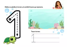 Vista previa - Juegos / Gamificación - Números con plastilina: trazado, conteo y motricidad fina - Portada