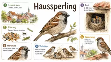 Vorschau - Arbeitsblätter - Arbeitsblatt "Haussperling" + Onlineübung & MP3 + Infografik - Seite 2
